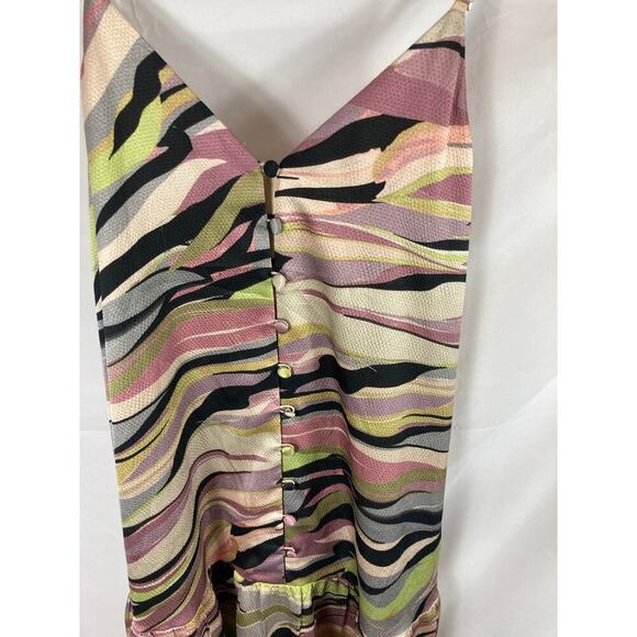 Ted Baker Warrenn Printed Button Through Cami Dress in dusky pink size 00 - Picture 3 of 8